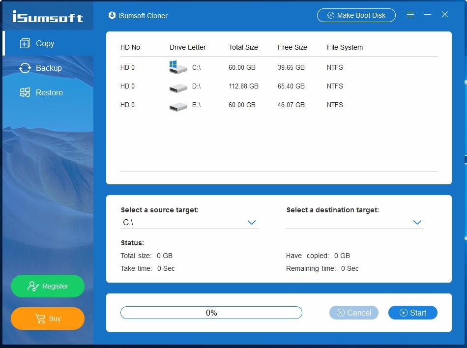 iSumsoft Cloner下载,系统分区备份软件,系统分区备份