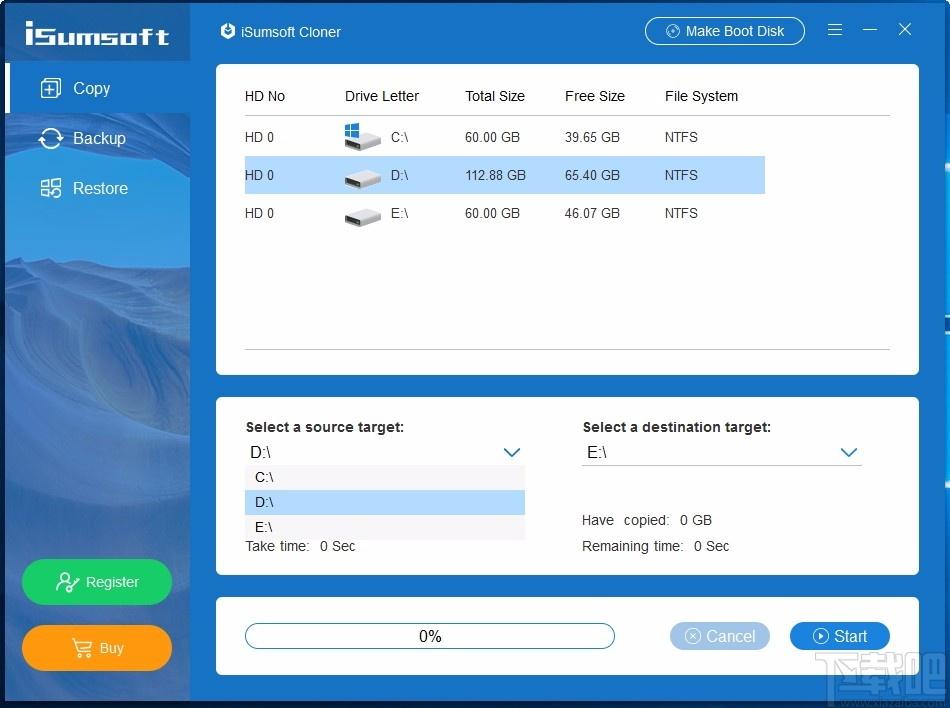 iSumsoft Cloner下载,系统分区备份软件,系统分区备份