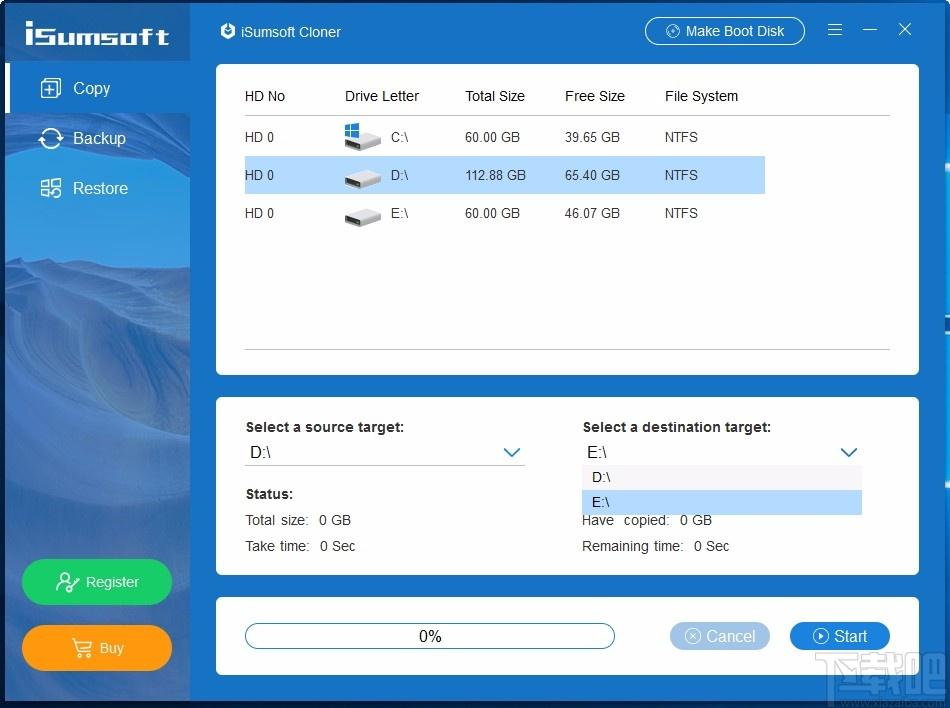 iSumsoft Cloner下载,系统分区备份软件,系统分区备份
