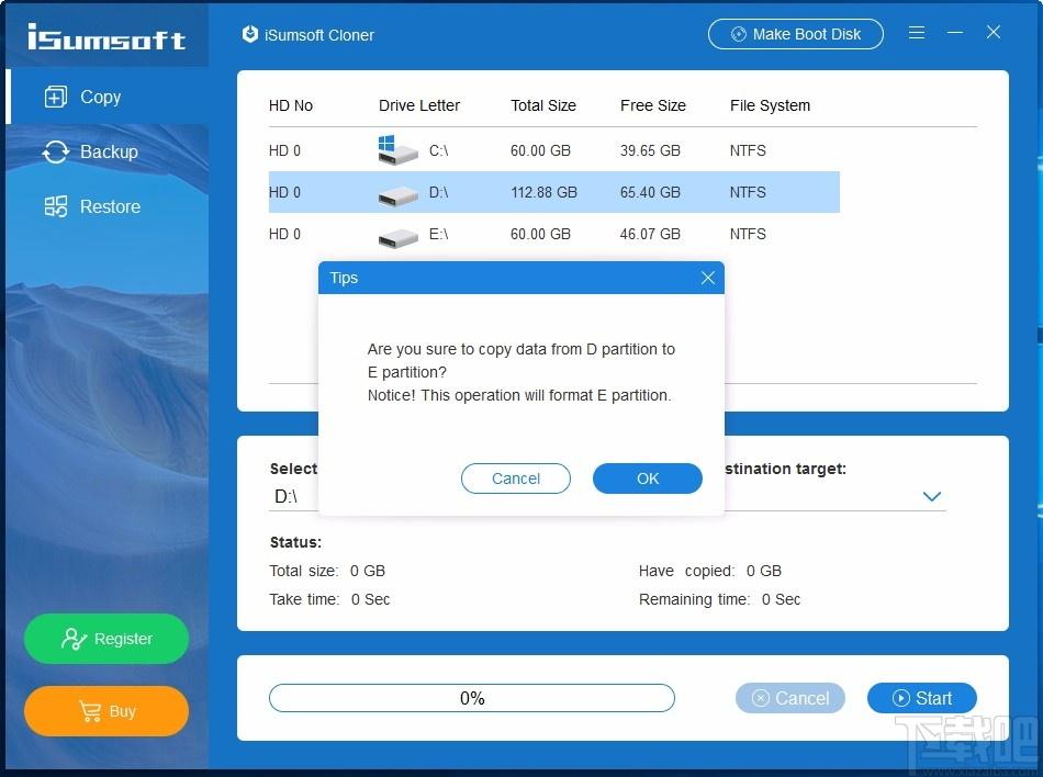 iSumsoft Cloner下载,系统分区备份软件,系统分区备份